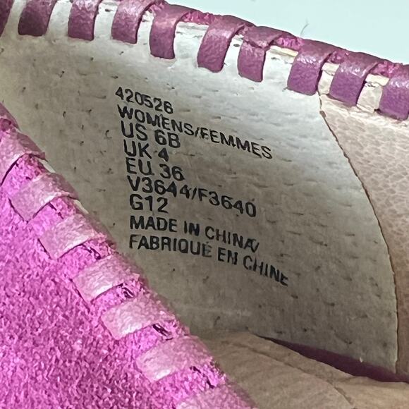 LANDS’ END Mulberry Suede Woman’s Ballet Flats 6B  Balletcore Barbiecore Twee - Picture 8 of 9